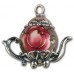 Chintz Teapot Scissors Fob (includes sterling silver china teapot charm)
